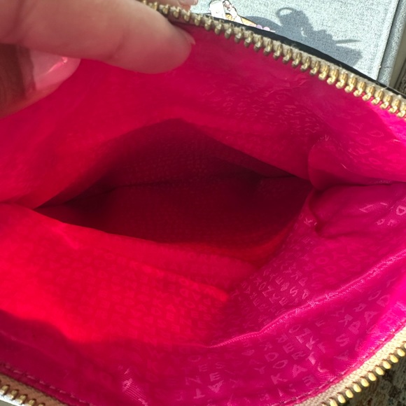 Kate Spade Pebbled Leather Crossbody Bag Neutral Beige w Pink Lining - Picture 10 of 15